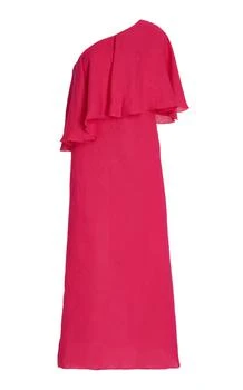推荐Three Graces London - Valentina Asymmetric Linen Dress - Pink - UK 8 - Moda Operandi商品