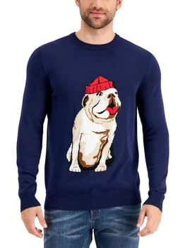 Club Room | Whimsical Dog Mens Cotton Graphic Pullover Sweater 4.9折, 独家减免邮费