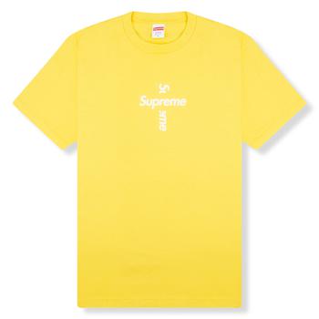 推荐Supreme Cross Box Logo Yellow T Shirt商品