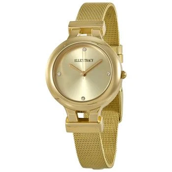 Ellen Tracy | Quartz Crystal Gold Dial Ladies Watch ET5232GD,商家Jomashop,价格¥161