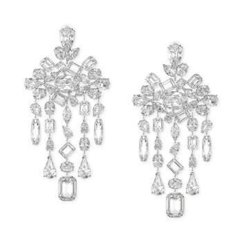 Swarovski | Silver-Tone Gema Crystal Chandelier Earrings商品图片,