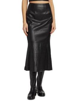 Staud | Laurel Faux Leather Skirt商品图片,2.9折
