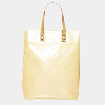 lv女包真假, [二手商品] Louis Vuitton | Louis Vuitton White Monogram Vernis Reade MM Bag商品图片 9.5折