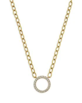 Bloomingdale's Fine Collection | Diamond Circle Pendant Necklace in 14K Yellow Gold, 1.0 tcw,商家Bloomingdale's,价格¥49950