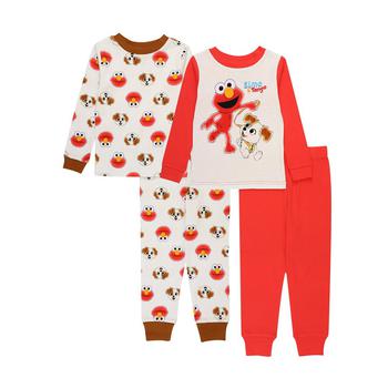AME | Toddler Boys SesStreet Pajamas, 4 Piece Set商品图片,6折