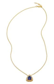 Savvy Cie Jewels | 18K Yellow Gold Plated Sterling Silver Trillion Cut CZ Halo Pendant Necklace 2.9折