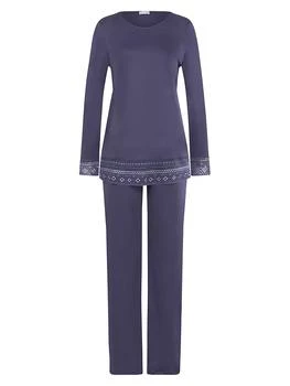 Hanro | Jona Long-Sleeve 2-Piece Pajama Set 