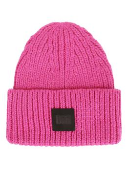 推荐UGG W Chunky Rib Beanie W Logo Neon Pink商品