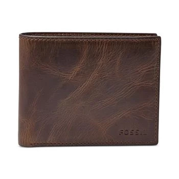 Fossil | Men's Leather Wallet Derrick RFID-Blocking Bifold with Flip ID,商家Macy's,价格¥470