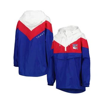 Tommy Hilfiger | Women's Blue, Red New York Rangers Staci Half-Zip Windbreaker Jacket 7.4折
