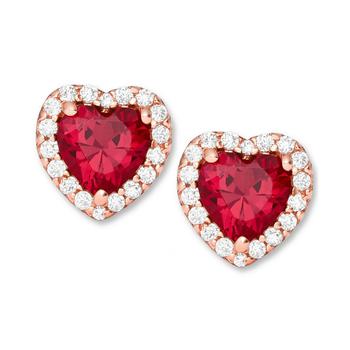 Michael Kors | 14K Rose Gold-Plated Sterling Silver Heart-Cut Stud Earrings商品图片,