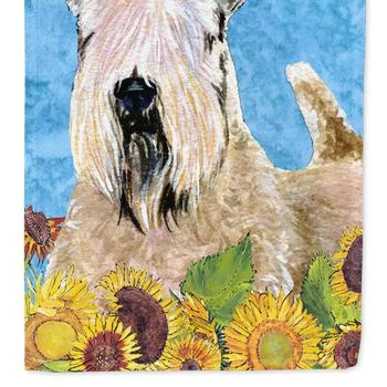 Caroline's Treasures | Wheaten Terrier Soft Coated In Summer Flowers Garden Flag 2-Sided 2-Ply,商家Verishop,价格¥137