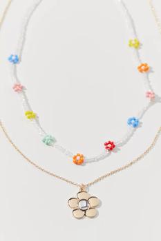 推荐Layla Beaded Flower Layer Necklace Set商品
