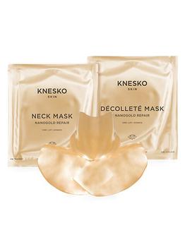 商品Knesko | Nanogold Repair Collagen Neck and Décolleté Masks,商家Saks Fifth Avenue,价格¥337图片