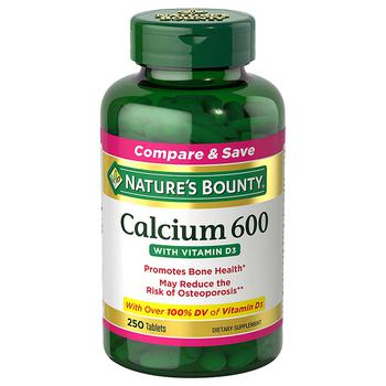 Nature's Bounty | Calcium 600 with Vitamin D3, Tablets商品图片,满$80享8折, 满$40享8.5折, 满折