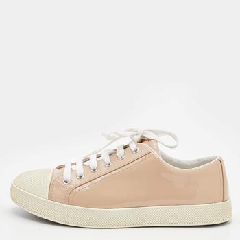 [二手商品] Prada | Prada Sport Beige Patent Leather Low Top Sneakers Size 38商品图片,7.7折, 满1件减$100, 满减