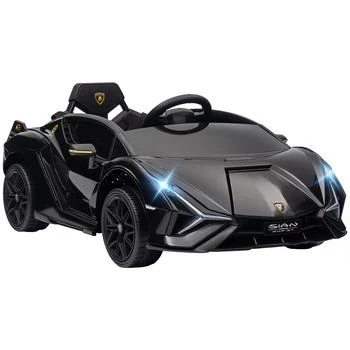 BreeBe | Aosom 12V Ride on Car, Lamborghini SIAN Licensed Battery Powered Electric Car for Kids with Remote Control, Horn, Music, & Headlights, Black,商家Premium Outlets,价格¥2217
