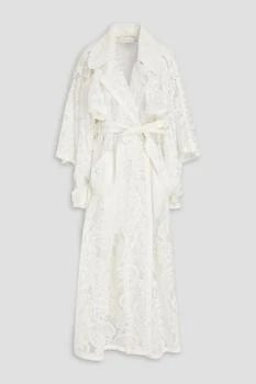 Zimmermann | Double-breasted cotton-blend corded lace trench coat,商家THE OUTNET US,价格¥4153