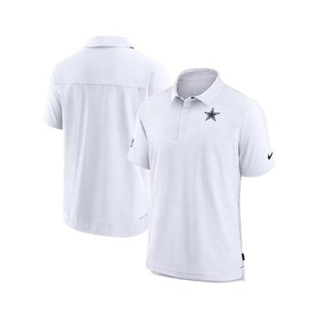 NIKE | Men's White Dallas Cowboys Sideline Lockup Performance Polo Shirt商品图片,