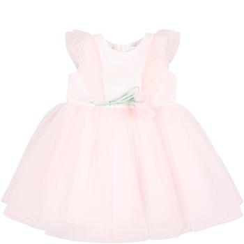 商品MONNALISA | Monnalisa Pink Dress For Baby Girl With Flowers,商家Italist,价格¥1846图片