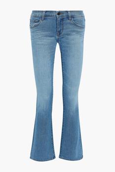 J Brand | Faded mid-rise bootcut jeans商品图片,3折