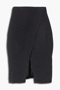 IRO | Delna wrap-effect Lyocell and cotton-blend jersey skirt商品图片,4折