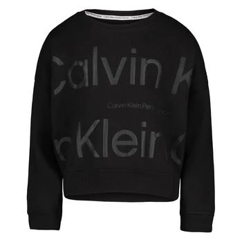 Calvin Klein | Big Girls Tonal Logo Fleece Crewneck Sweatshirt 