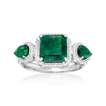Ross-Simons | Ross-Simons Emerald Ring in Sterling Silver,商家Premium Outlets,价格¥831