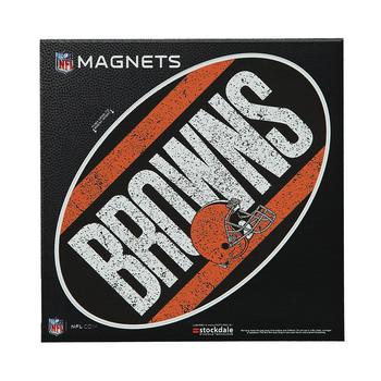 商品Cleveland Browns Vintage-Like 6" x 6" Oval Full Color Magnet图片