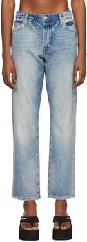 FRAME | Blue 'Le Slouch' Jeans商品图片,额外8.5折, 独家减免邮费, 额外八五折