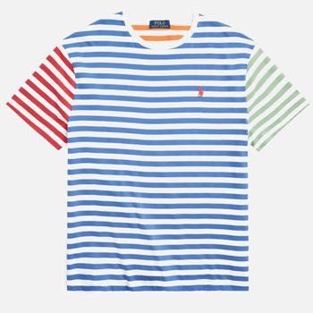 推荐Polo Ralph Lauren Men's Custom Slim Fit Jersey Striped T-Shirt - White Multi商品