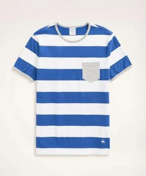 Brooks Brothers | Cotton Striped Pocket T-Shirt 4折×额外7.5折, 独家减免邮费, 额外七五折