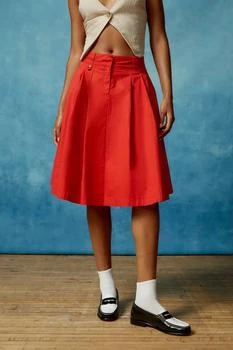 BDG | BDG Fern Pleated Midi Skirt,商家Urban Outfitters,价格¥117