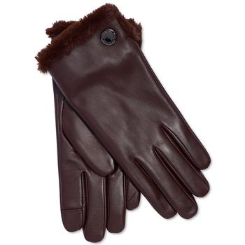 拉夫劳伦帽子好用吗, Ralph Lauren | Women's Plush Lined Leather Gloves商品图片 
