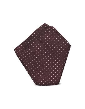 商品Laura Biagiotti | Burgundy/White Polka Dots Silk 32 cm Pocket Square,商家Forzieri,价格¥98图片