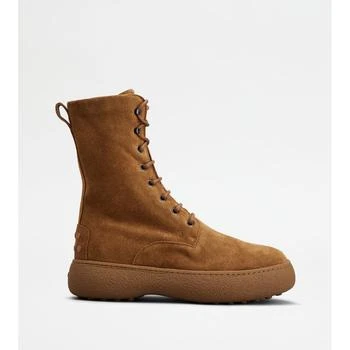 Tod's | Tod's W. G. Lace-up Ankle Boots in Suede,商家Premium Outlets,价格¥3288