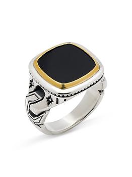商品Konstantino | Orion Eos Sterling Silver, Bronze & Onyx Ring,商家Saks Fifth Avenue,价格¥2477图片