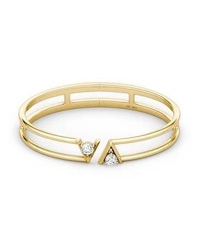 VRAI | V Double Row Plain Bangle Bracelet in 14K Gold with .50ctw Round Brilliant Lab Grown Diamonds,商家Bloomingdale's,价格¥32175