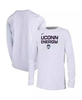 NIKE | Big Boys White UConn Huskies 2024 On-Court Bench Energy T-shirt,商家Macy's,价格¥257