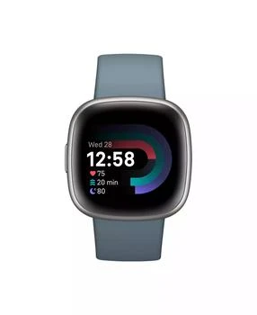 Fitbit | Versa 4 Waterfall Blue Platinum Smartwatch, 39mm,商家Macy's,价格¥1469