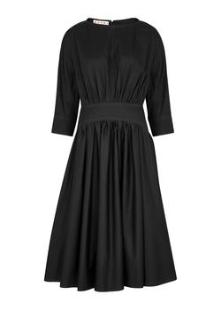 推荐Black cotton-poplin midi dress商品