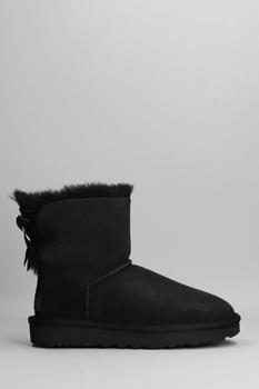 商品UGG | UGG Mini Bailey Bow Ii Low Heels Ankle Boots In Black Suede,商家Italist,价格¥1810图片