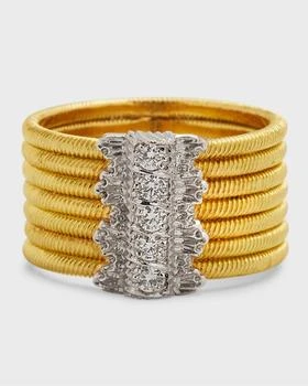 推荐Hawaii Yellow and White Gold Ring with 5 Diamonds, Size 6商品