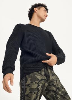 Love Stitch直邮, DKNY | Patchwork Stitch Crewneck Sweater商品图片 4.5折×额外6折, 额外六折