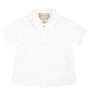 Gucci | White Shirt For Baby Boy With Polka Dots,商家Italist,价格¥2820