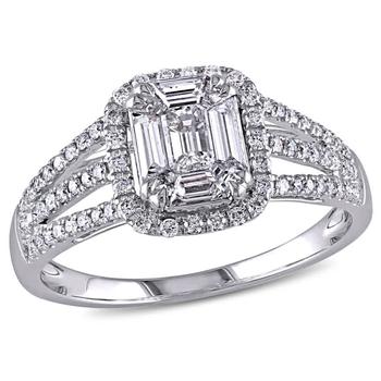 更多yee si, Amour | Amour 0.859 CT White Diamonds TW Fashion Ring Gold 18k White GHI SI JMS005595-0600商品图片 4.7折