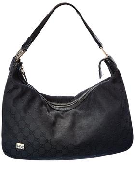 推荐Gucci Black GG Canvas Hobo Bag (Authentic Pre-Owned)商品