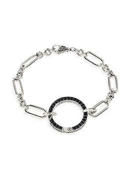 商品Chain Classic Sterling Silver, Black Sapphire & Black Spinel Foundational Bracelet图片