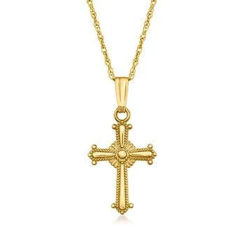 Ross-Simons | Ross-Simons Child's 14kt Yellow Gold Cross Pendant Necklace in 14kt Yellow Gold,商家Premium Outlets,价格¥1457