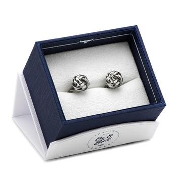 商品Cufflinks Inc. | Silver Knot Cufflinks,商家Lord & Taylor,价格¥430图片